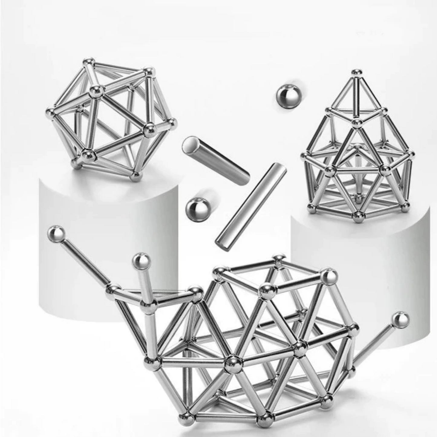 Esferas y Bastones Magnéticos — Set 36 bastones + 27 esferas | Juego Educativo