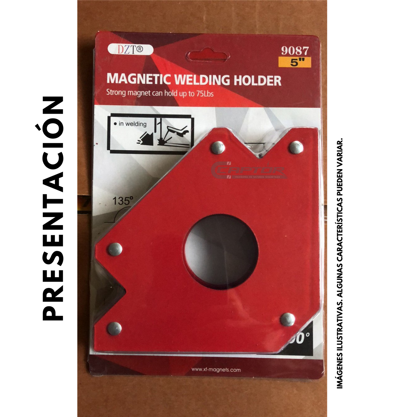 Escuadra Magnética XF2001 5" — 34 kg de sujeción | Para soldadura profesional