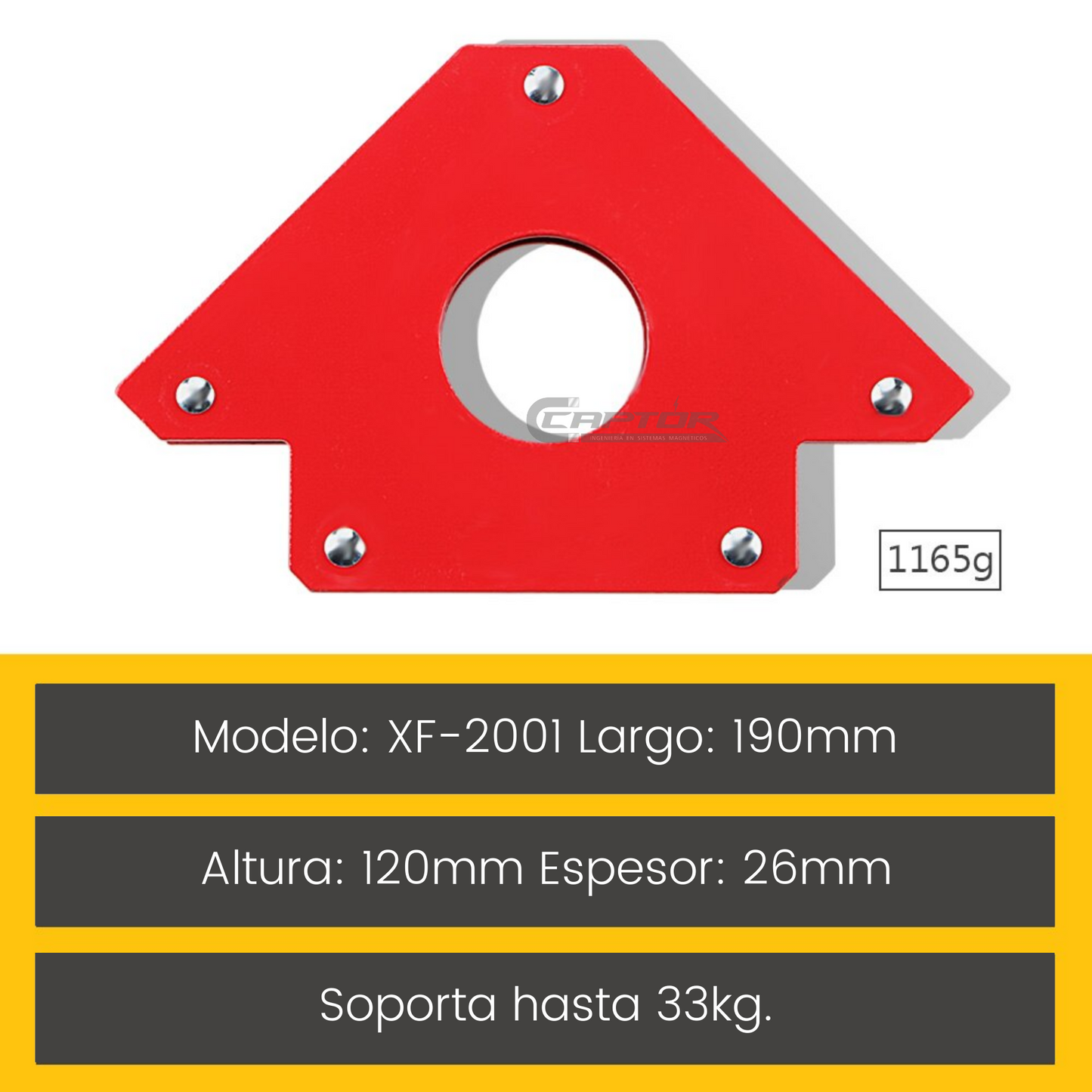 Escuadra magnética XF2001 5" (34Kg)