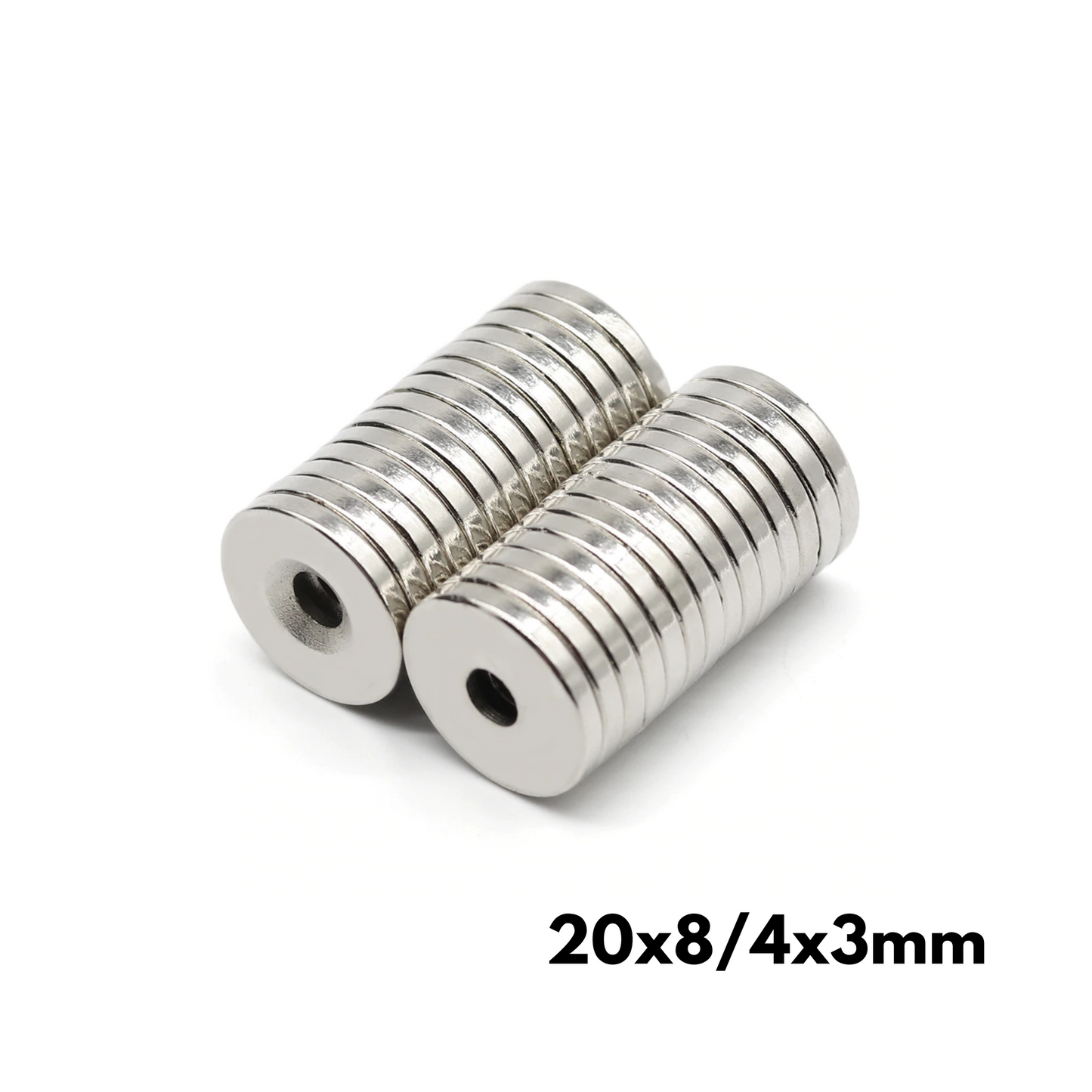 Imán de neodimio fresado 20 x 8/4 x 3mm NORTE