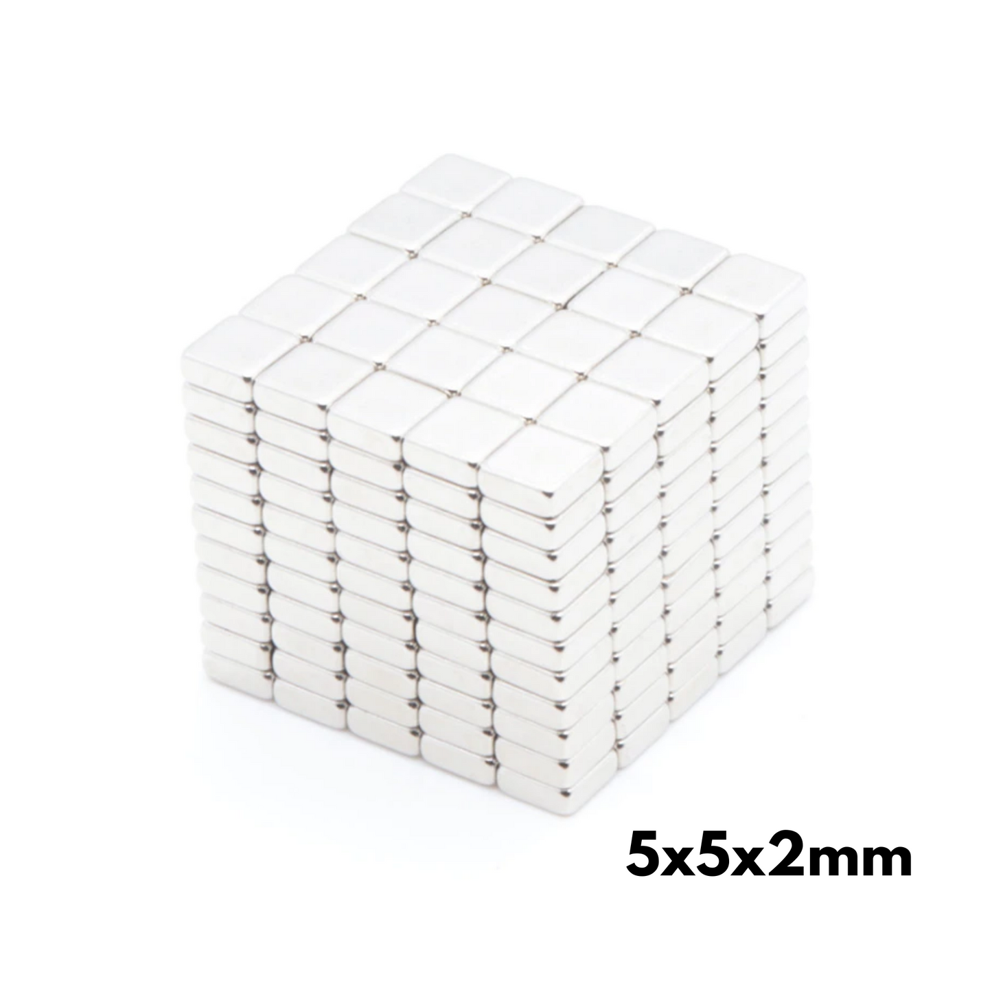 Imán de neodimio cuadrado 5x5x2mm