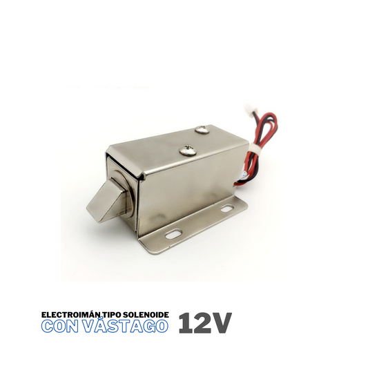 Electroimán tipo solenoide con vástago 1054-1 DC12V