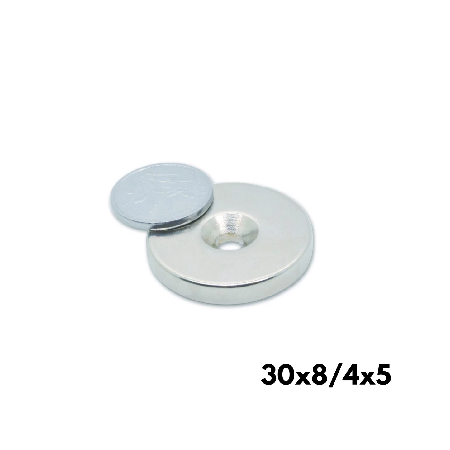 Imán de neodimio fresado 30 x 8/4 x 5mm NORTE