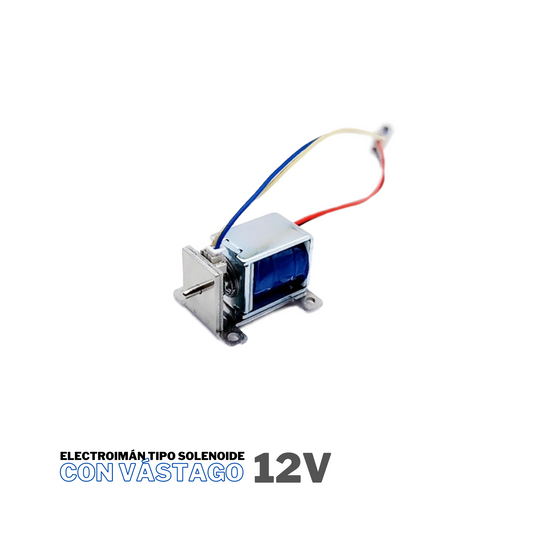 Electroimán tipo solenoide con vástago JSO-0520-XH-2-12V