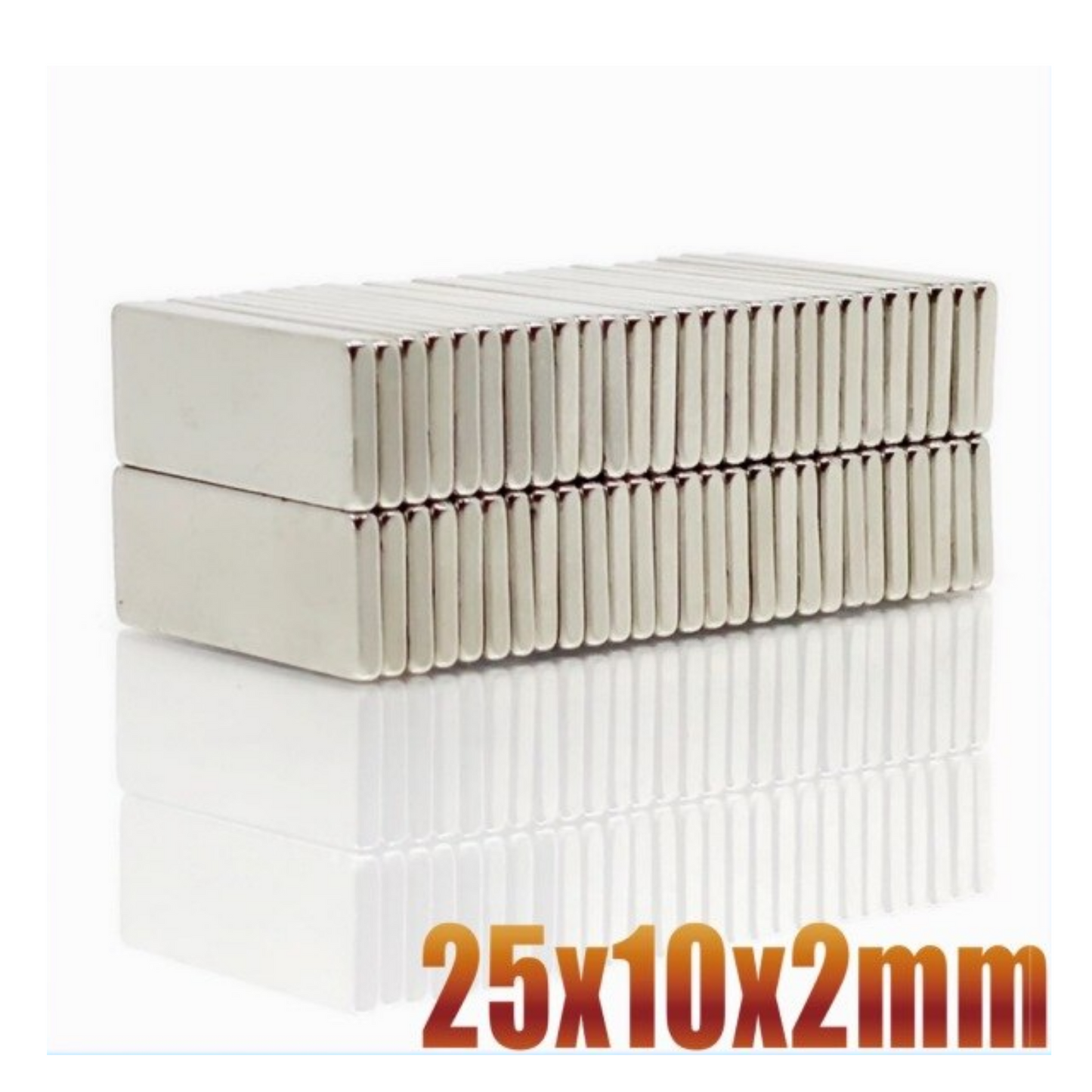 Imán de neodimio rectangular 25x10x2mm