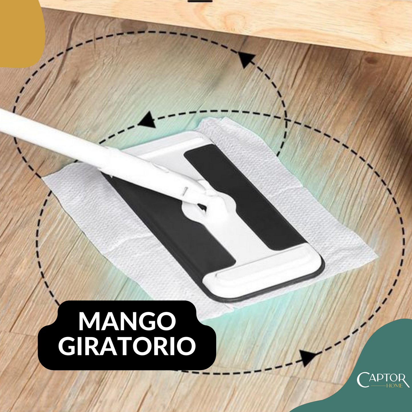 Lampazo plano con mango giratorio