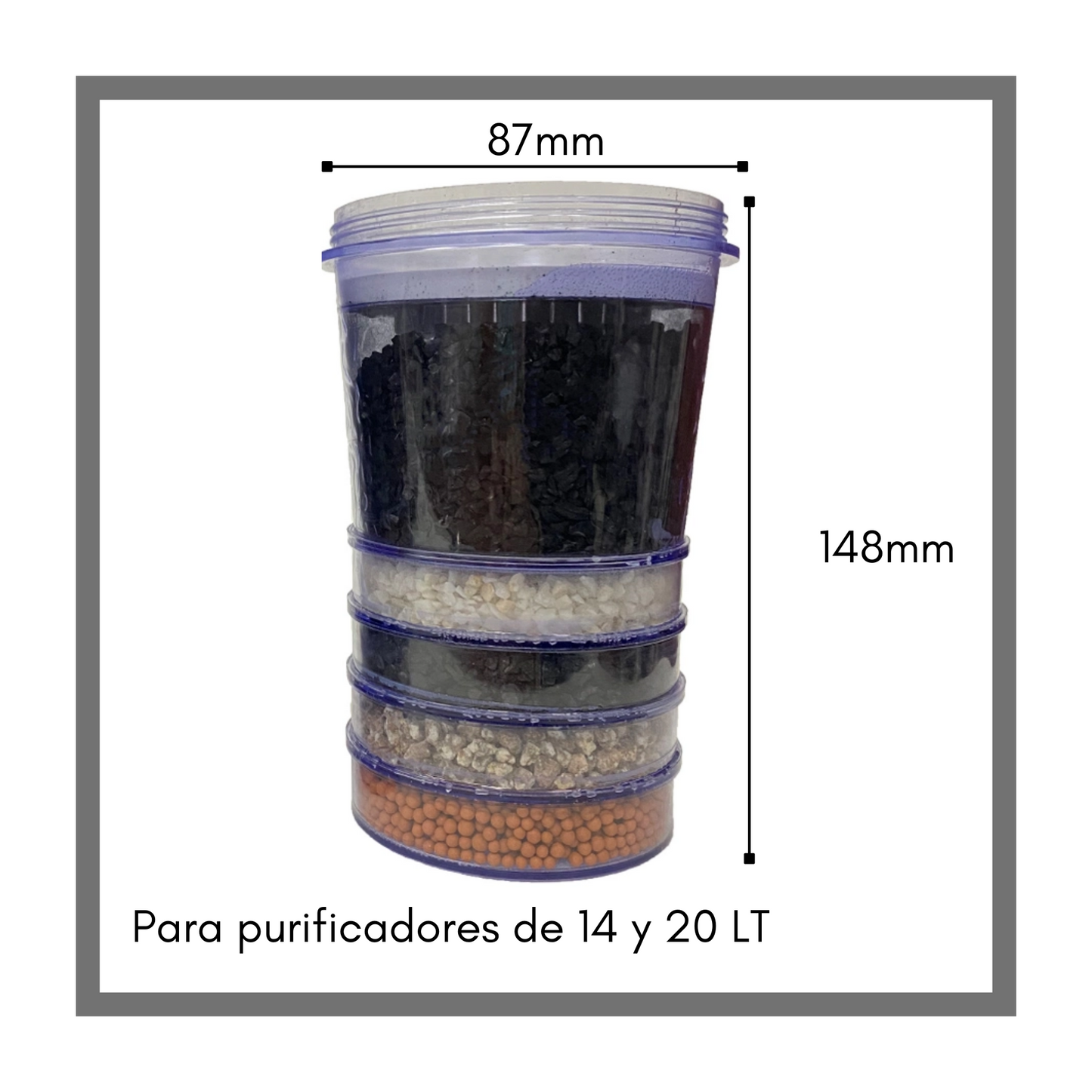 Repuesto purificador filtro MULTIFILTRO 14LT/20LT