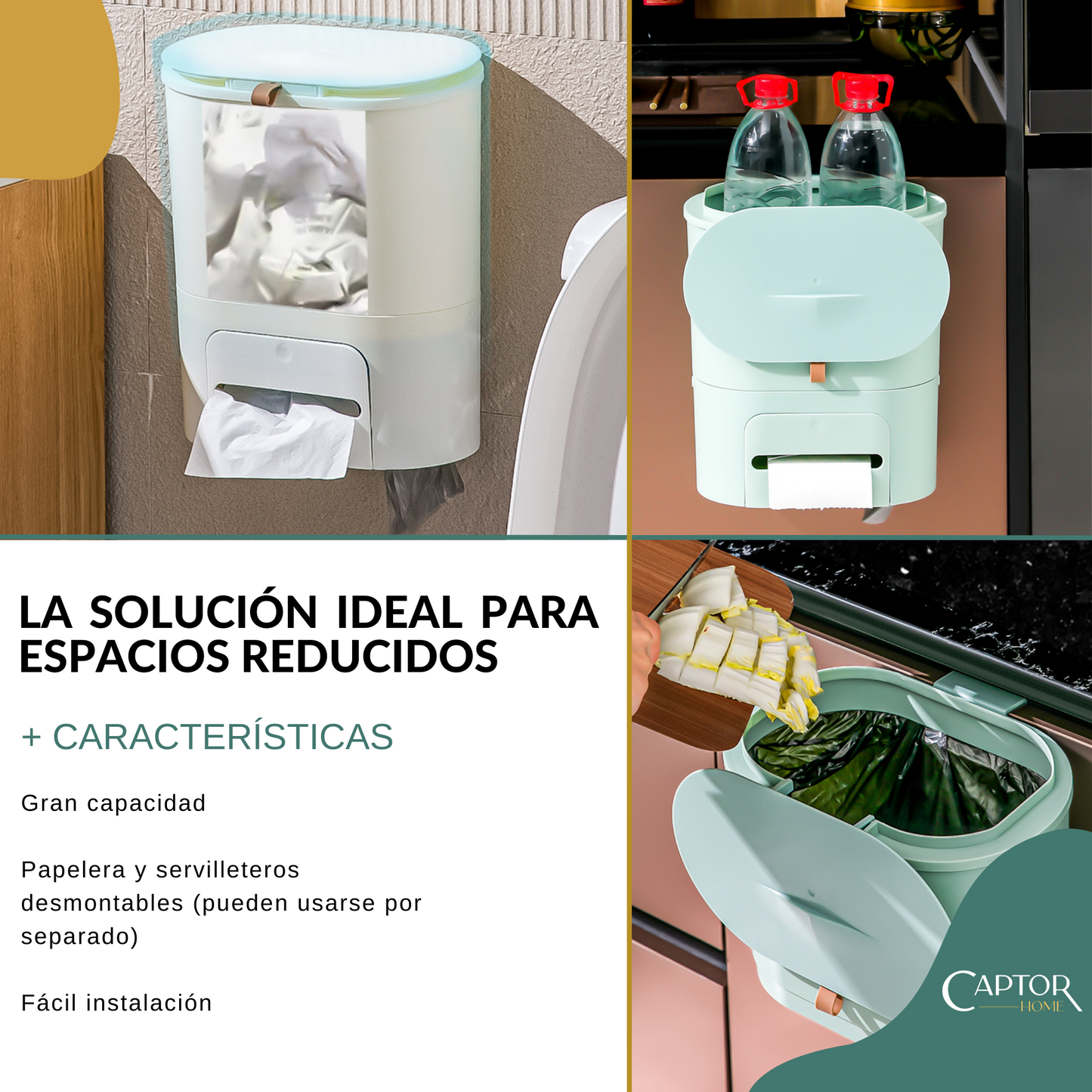 Papelera + porta pañuelos