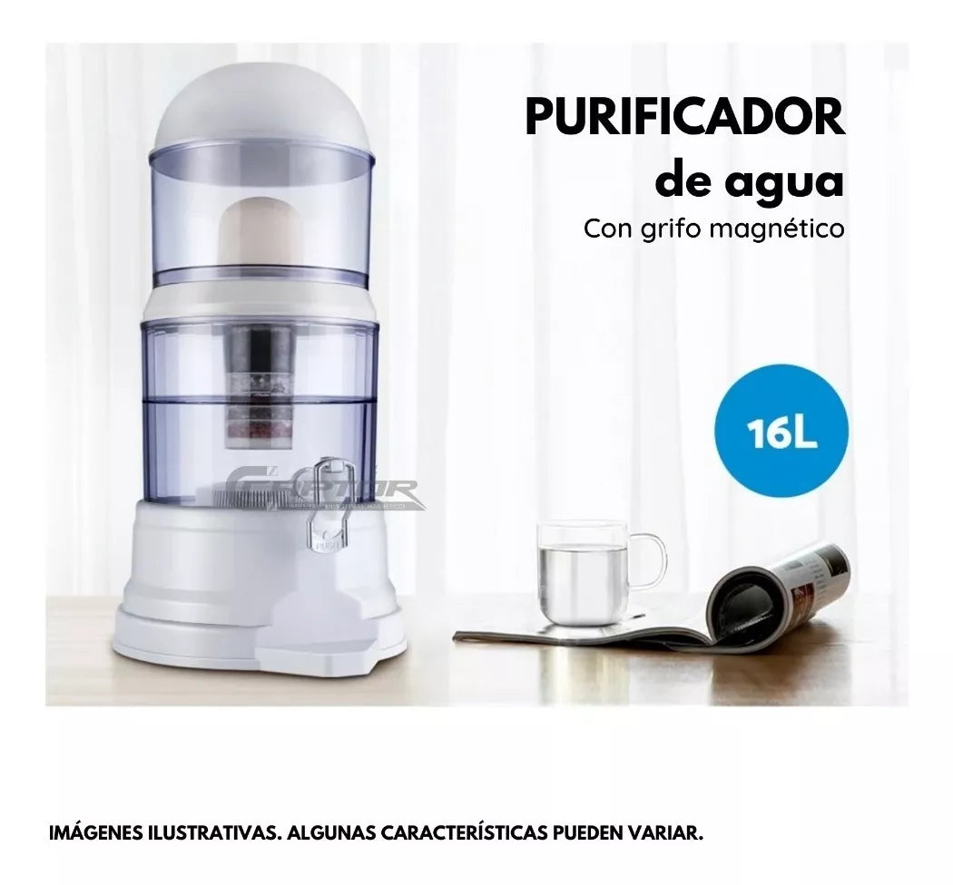 Purificador de agua 16 litros con grifo magnético